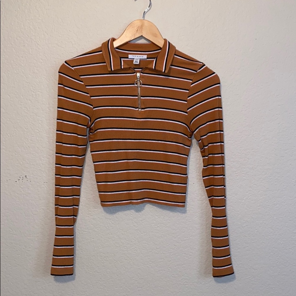 top shop long sleeve crop top